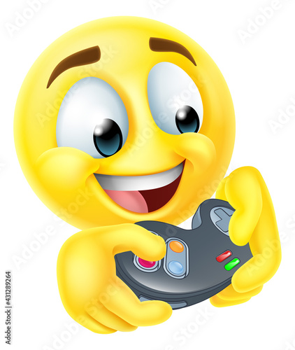 Gamer Video Game Cartoon Em...