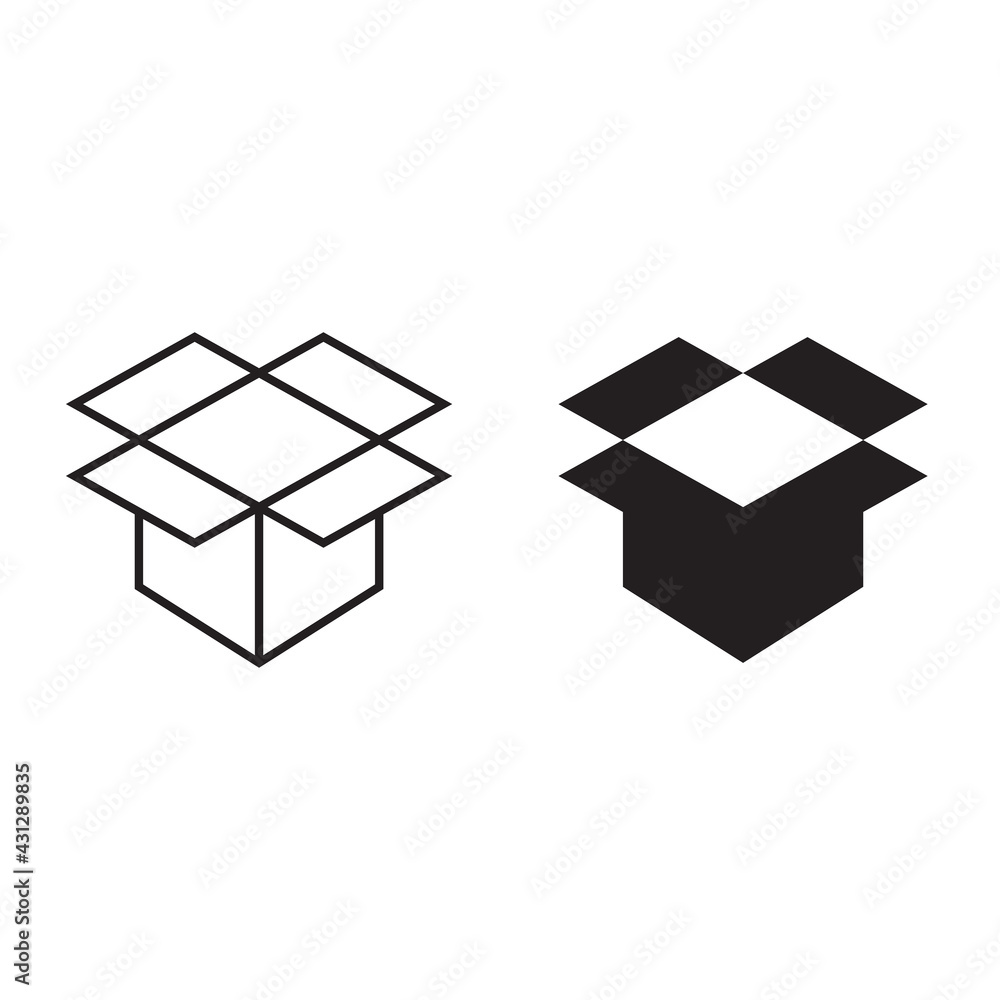 box vector illustration. Flat design style