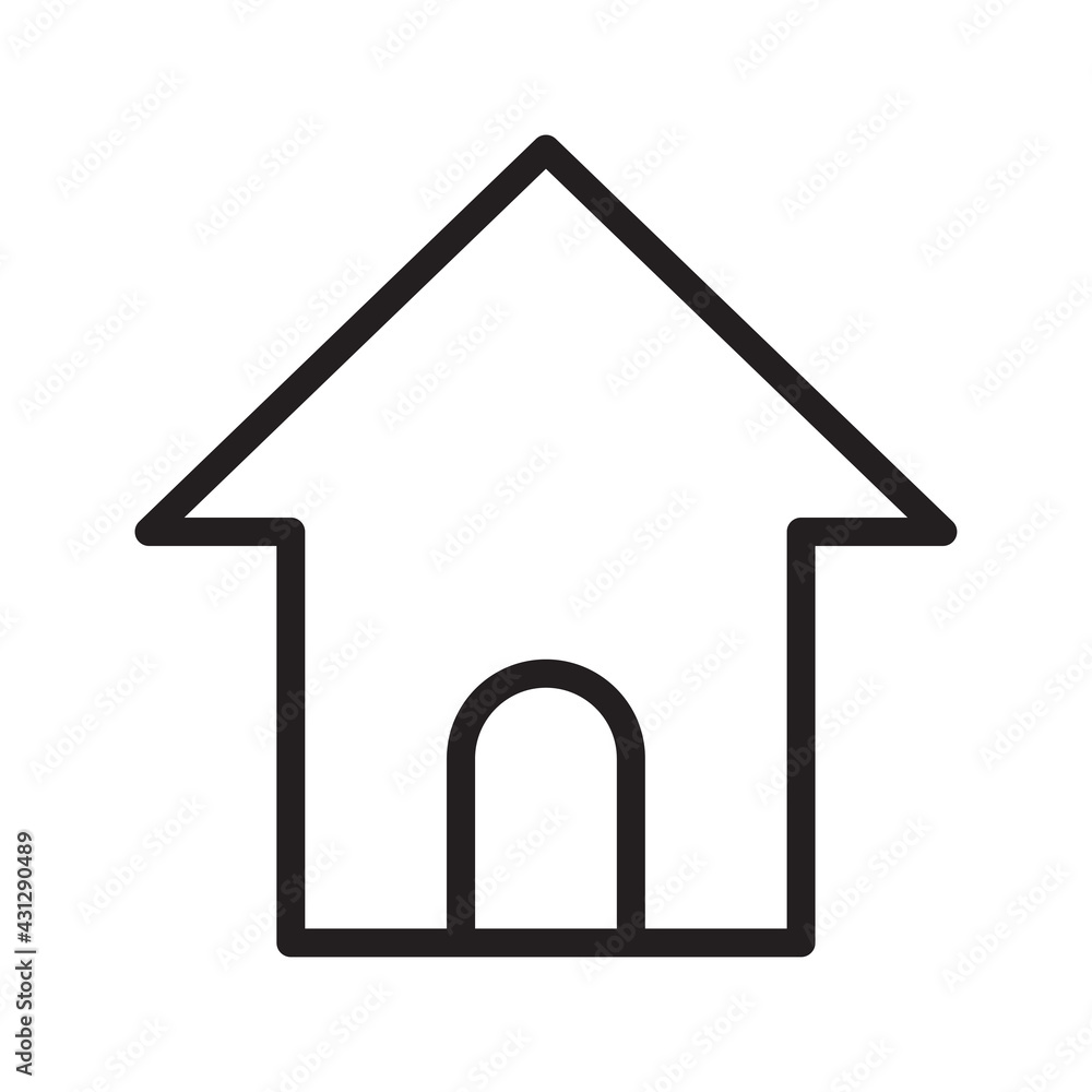 Home vector sketch icon isolated on white background. Home sketch icon for infographic, website or app. Home vector sketch icon isolated on white background. Home sketch icon for infographic, website or app.