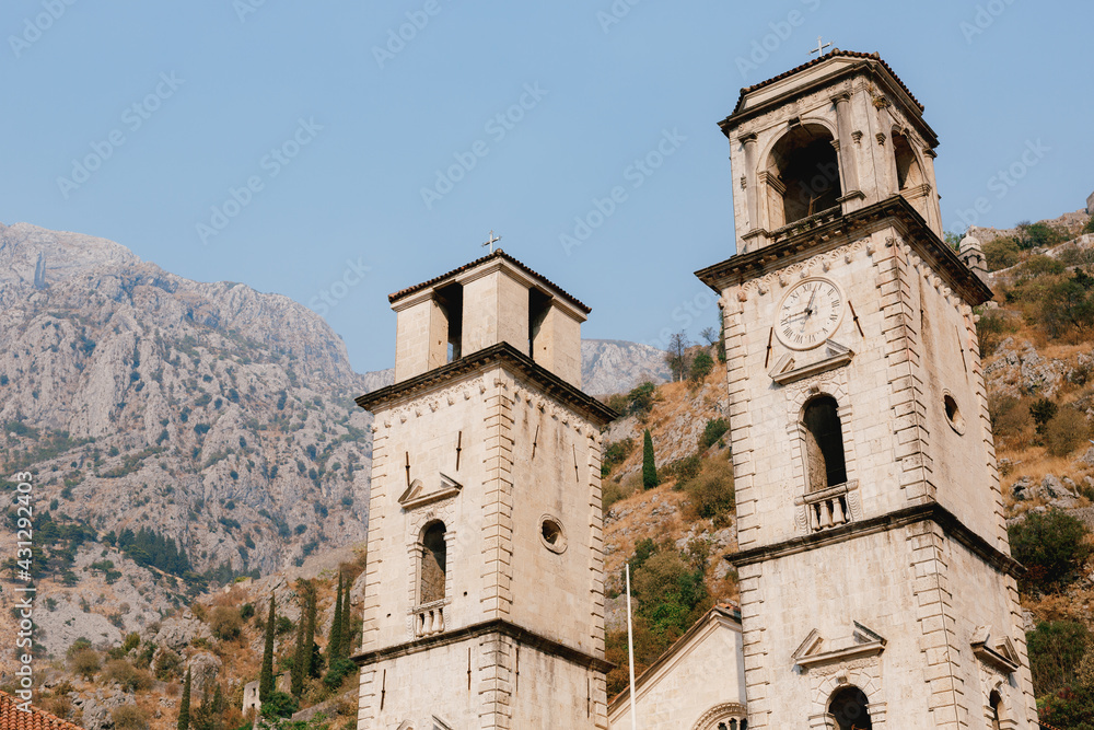 Chapel of the tower of the Cathedral of St. Tryphon in the old town of Kotor in Montenegro