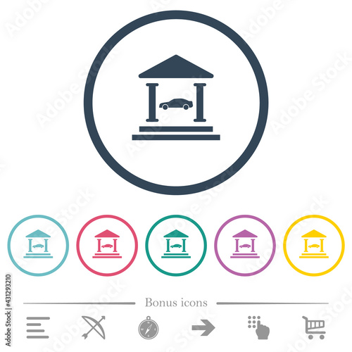 Wallpaper Mural Car loan flat color icons in round outlines Torontodigital.ca