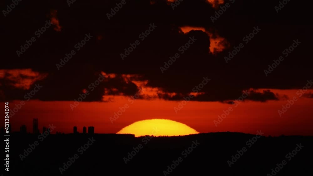 Close up video of Sunrise from horizon in the morning. Close up video of Sunrise from horizon in the morning.