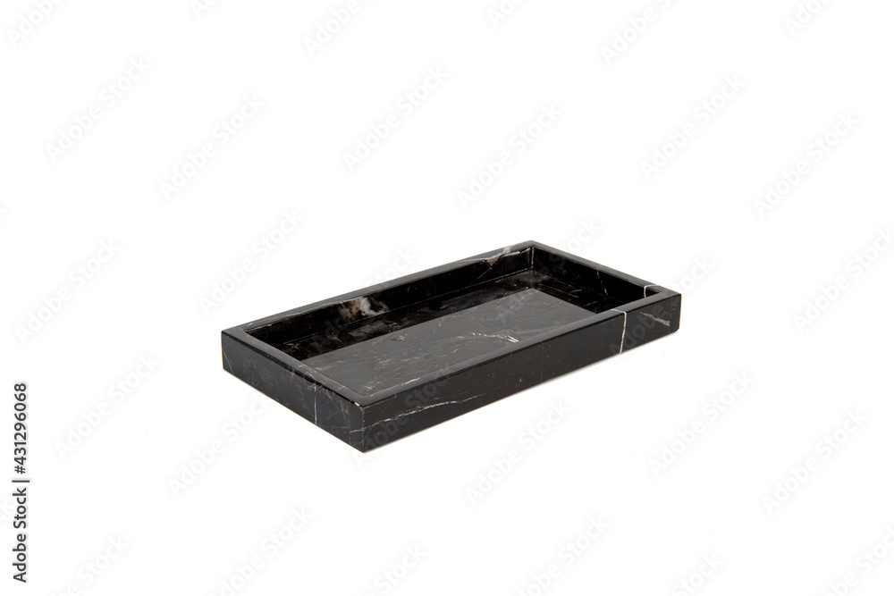 luxury marble tray isolated on white luxury marble tray isolated on white