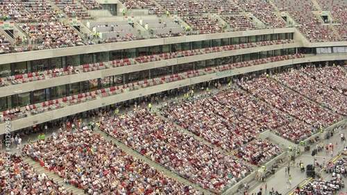 Crowds on a football stadium
