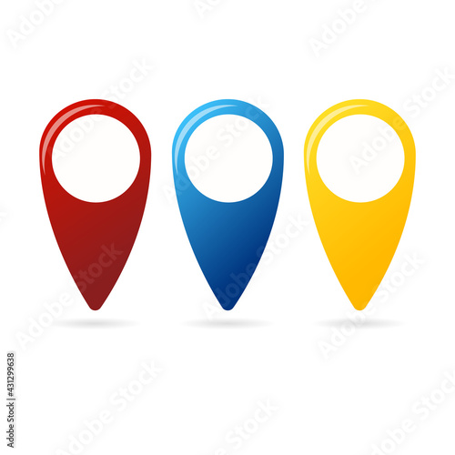 Free Download Pin map flat design , isolated on white  background,  Vector Illustration EPS 10 - GFXLoad