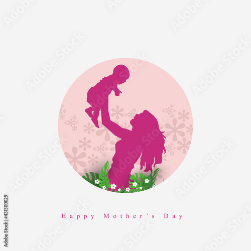 vector illustration of Mothers day. background.