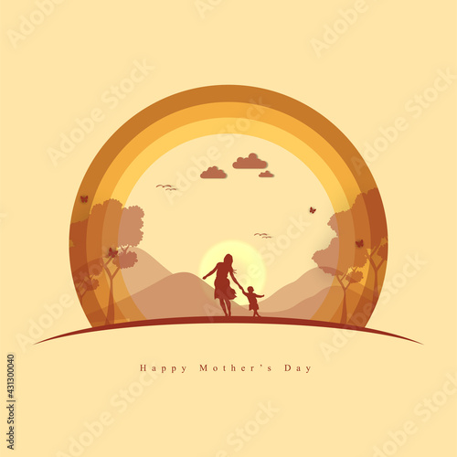 vector illustration of Mothers day. background.