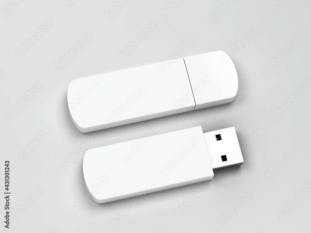 Blank usb flash drive mockup Blank usb flash drive mockup