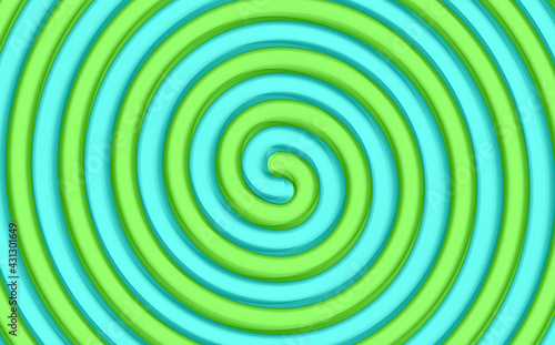 Abstract blue and green candy spiral background. Pattern design for banner  cover  flyer  postcard  poster  other. Round lollipop vector illustration