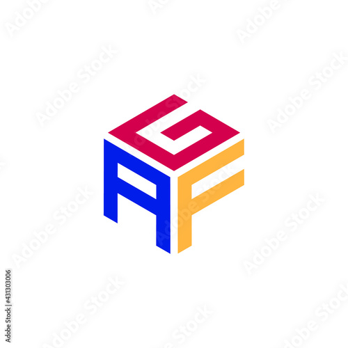 Hexagon design with the letters GAF