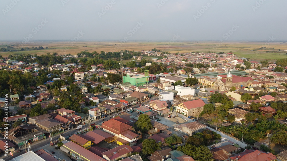 Aerial view of Candaba West District poblacion