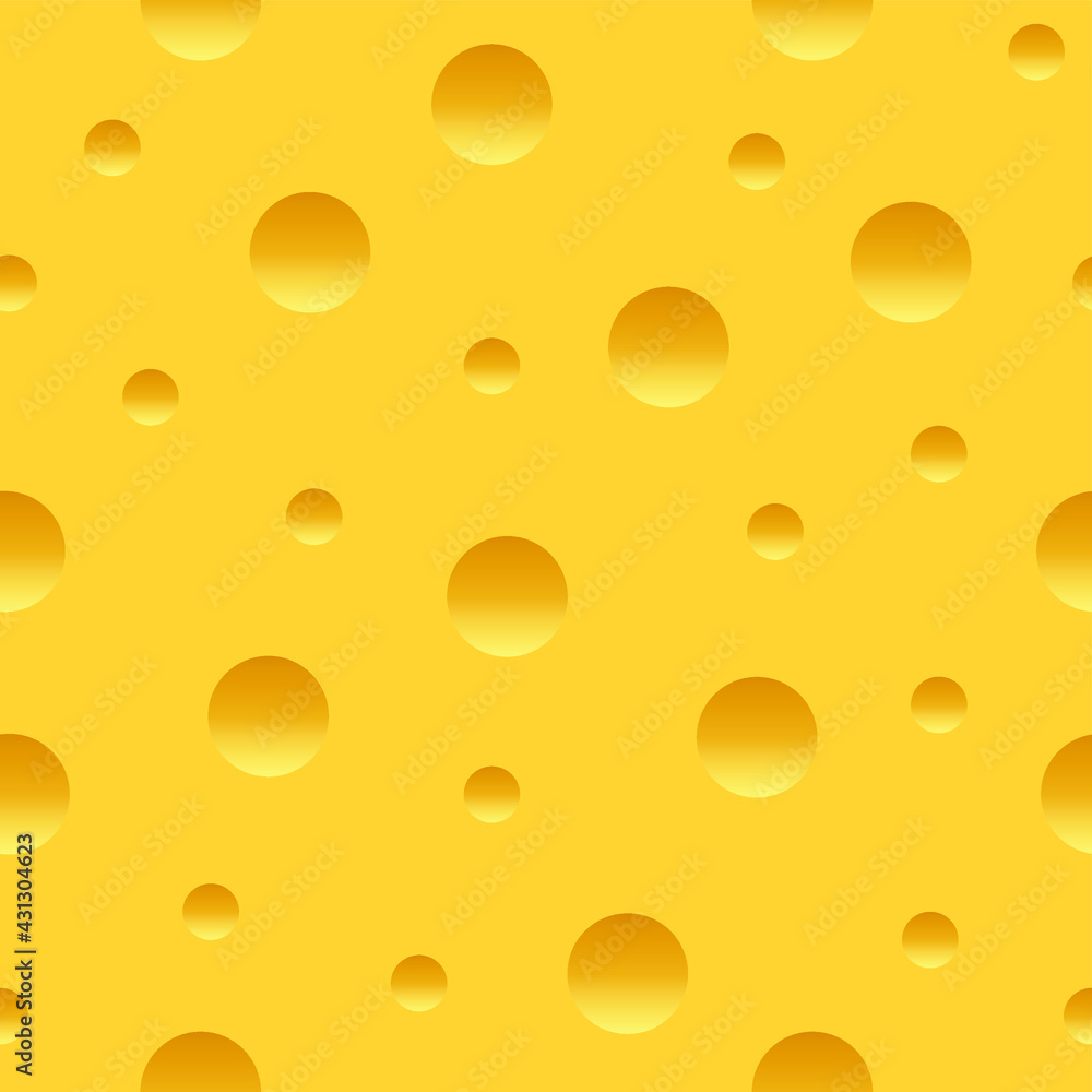 Seamless Pattern Realistic Cheese Texture Background WIth Holes Vector Seamless Pattern Realistic Cheese Texture Background WIth Holes Vector
