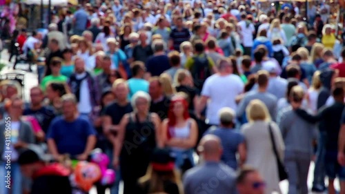 Wallpaper Mural Anonymous street crowd backlight shot Torontodigital.ca