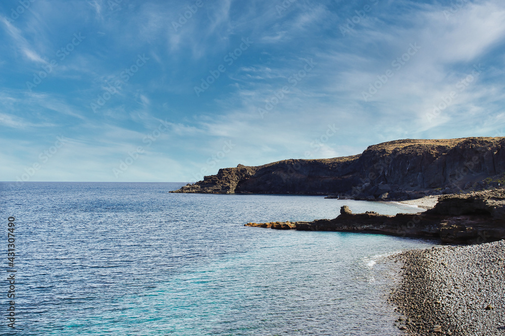 wild beaches on the island of Tenerife. Canary Islands