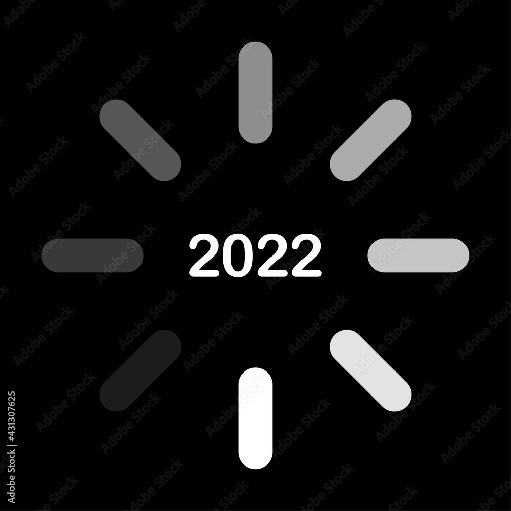 Vector Illustration of 2022 with Loading Concept. Vector Illustration of 2022 with Loading Concept.
