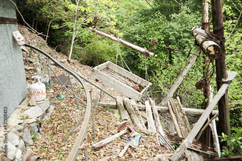 Wallpaper Mural 0ozore, Shizuoka, Japan, 04-22-2021, Views of the abandoned town in Japan, in Ozore town, Shizuoka prefecture. Torontodigital.ca