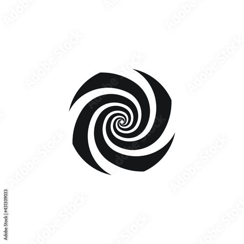 Hypno Abstract Illustration - Hypnotic Vector Effect Spiral Vortex Curl Twirl Helix Spinning Element