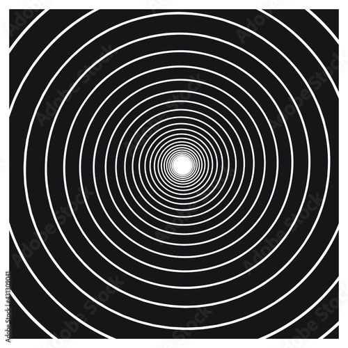 Hypno Abstract Illustration - Hypnotic Vector Effect Spiral Vortex Curl Twirl Helix Spinning Element