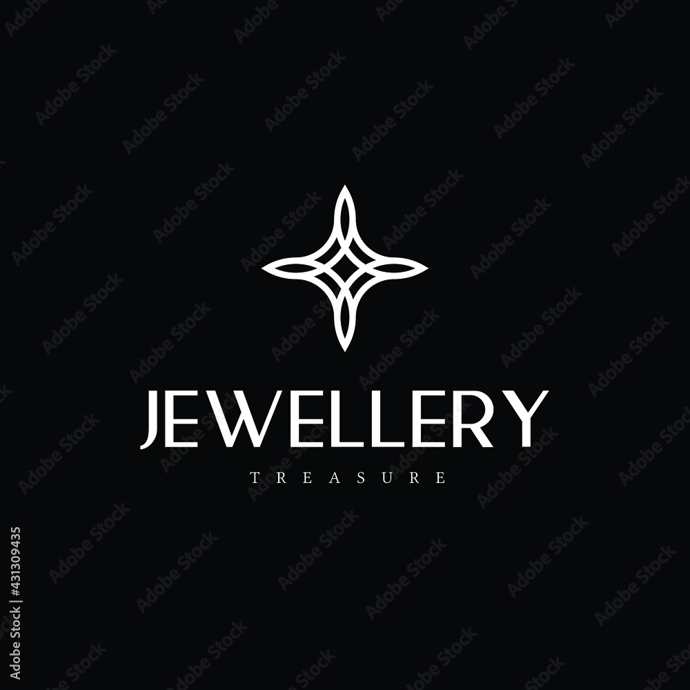 Obraz premium Jewelry logo diamond - fashion gold luxury lux ring beauty woman feminine glamour style expensive jewel wedding treasure gemstone beads rich crystal pearl art deco