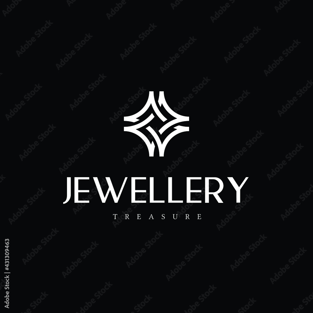 Obraz premium Jewelry logo diamond - fashion gold luxury lux ring beauty woman feminine glamour style expensive jewel wedding treasure gemstone beads rich crystal pearl art deco