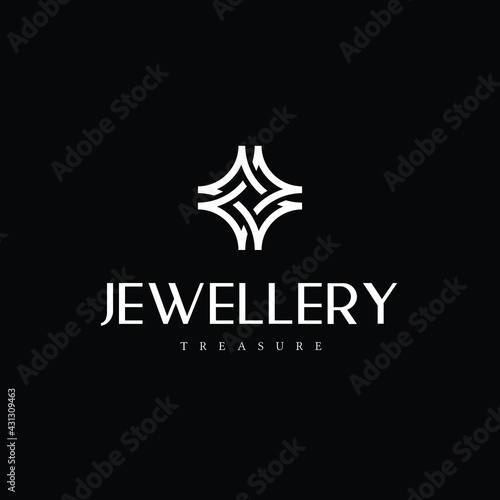 Jewelry logo diamond - fashion gold luxury lux ring beauty woman feminine glamour style expensive jewel wedding treasure gemstone beads rich crystal pearl art deco