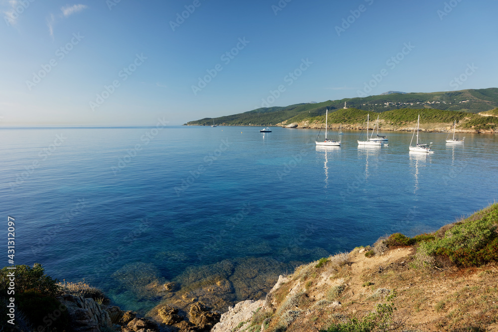 Maccinaggio coast in the  Corsica cape