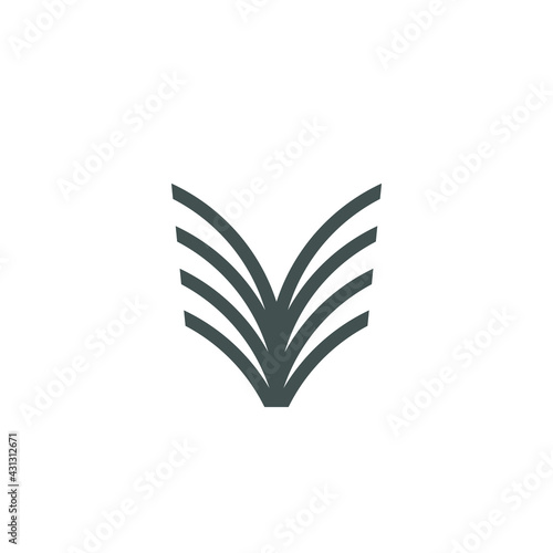 V Letter Logo Lettermark V Monogram - Typeface Type Emblem Character Trademark art deco