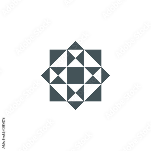 Maori Logo - Samoan Tribal Tattoo Symbol Polynesian Pattern Decoration Motif Isometric Triangle Hawaian style Ethnic Decor Tiki 