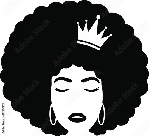Black queen, afro woman, afro girl