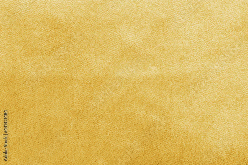 Slika na platnu Gold velvet background or golden yellow velour flannel texture made of cotton or