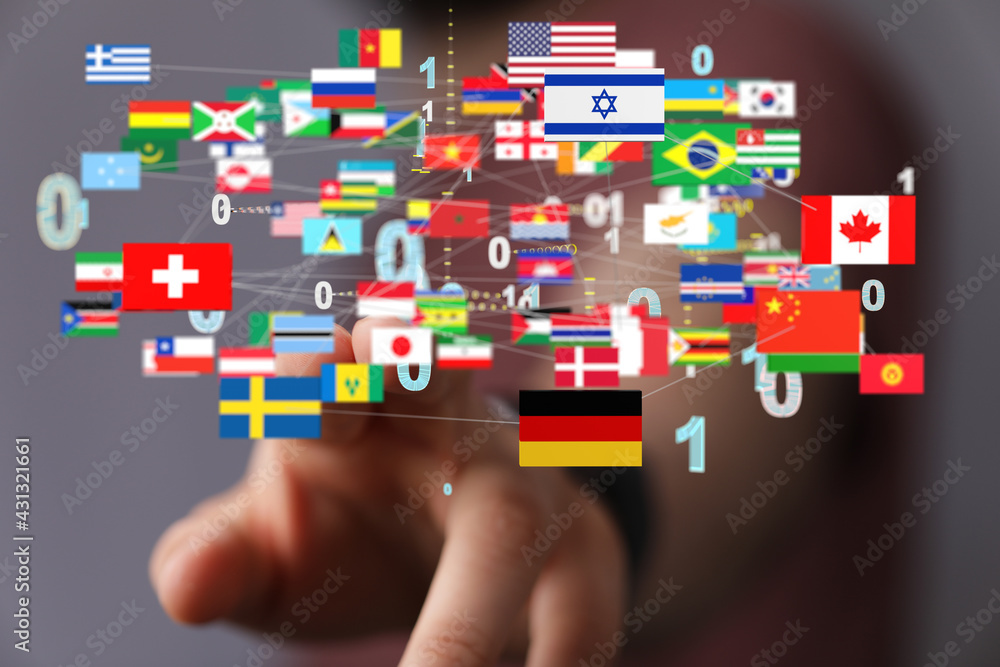 Global communication, international messaging and translation concept Global communication, international messaging and translation concept