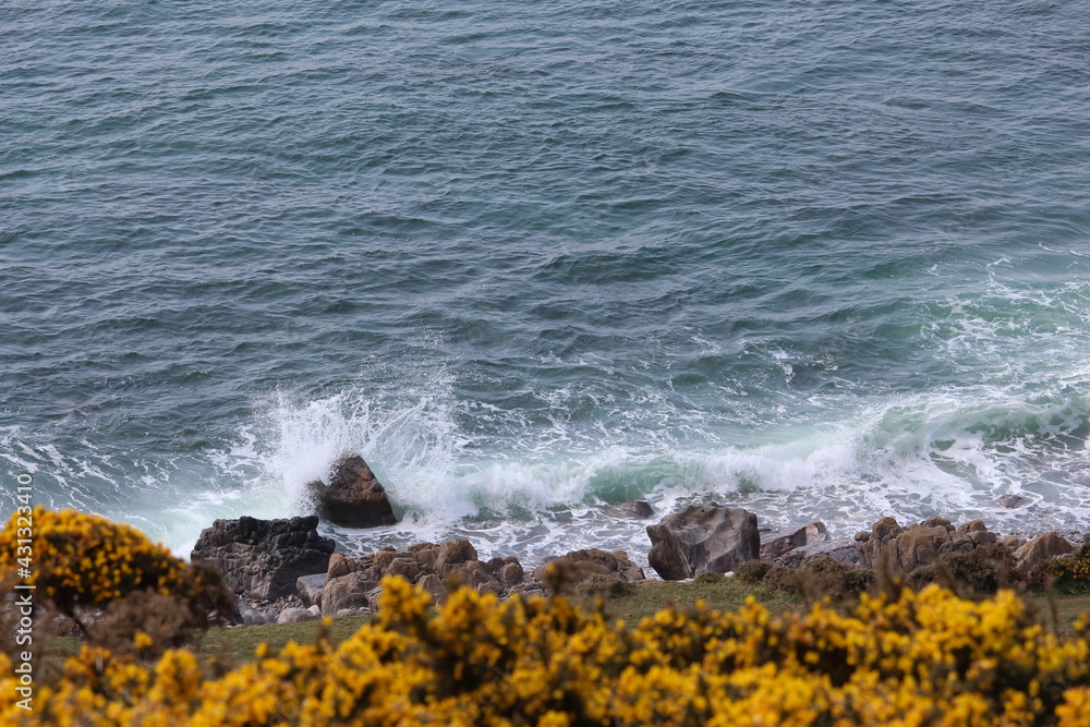 Fototapeta premium A photograph of the coast at Langland Bay, Gower Peninsula, Wales