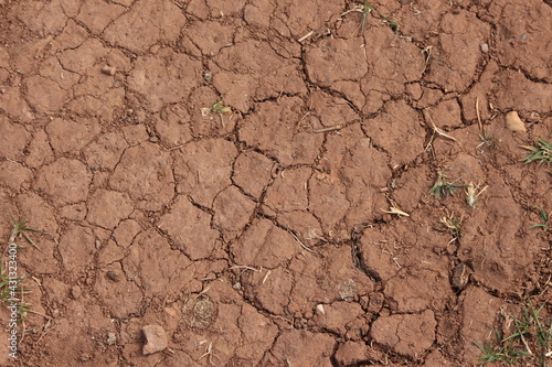 A close up photograph of dried mud, drought conditions