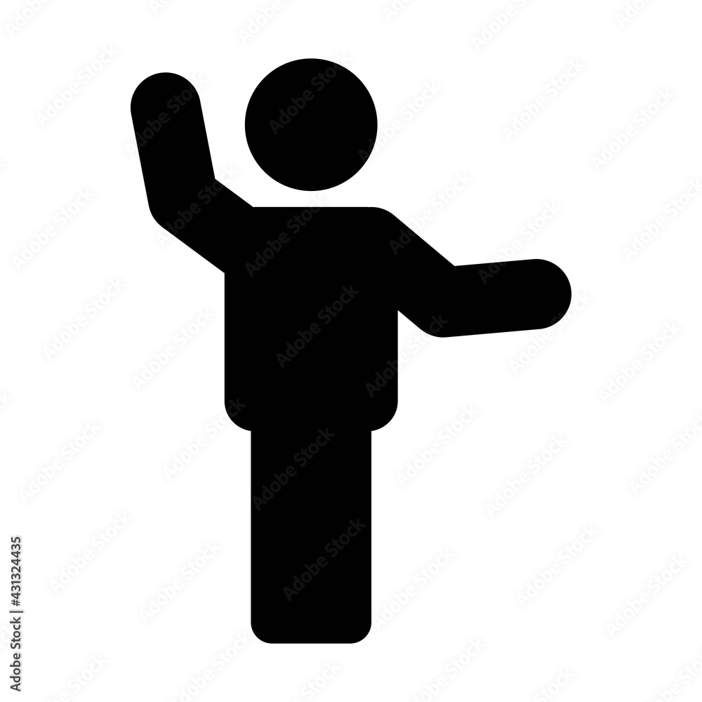 Open hands icon vector male symbol in flat color glyph pictogram sign illustration Open hands icon vector male symbol in flat color glyph pictogram sign illustration