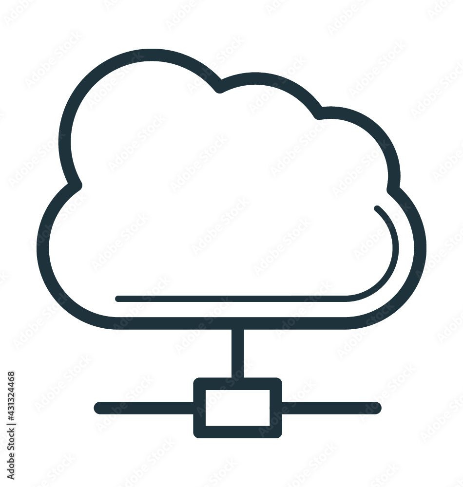 Cloud Network Vector Icon Cloud Network Vector Icon