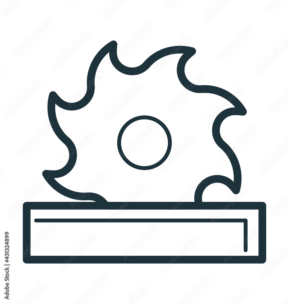 Fototapeta premium Circular Saw Cool Vector Icon