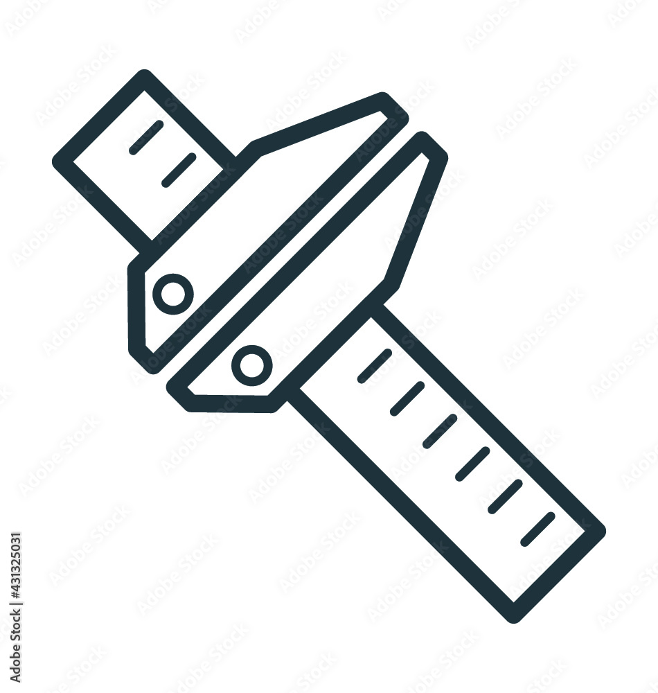 Obraz premium Wrench Cool Vector Icon