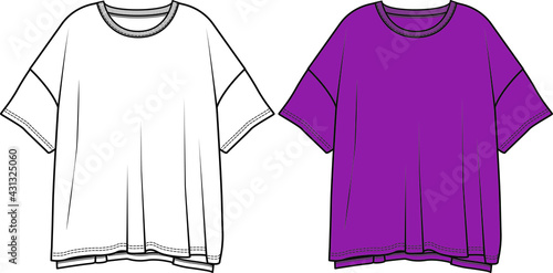 vector flat sketch t-shirt design for women