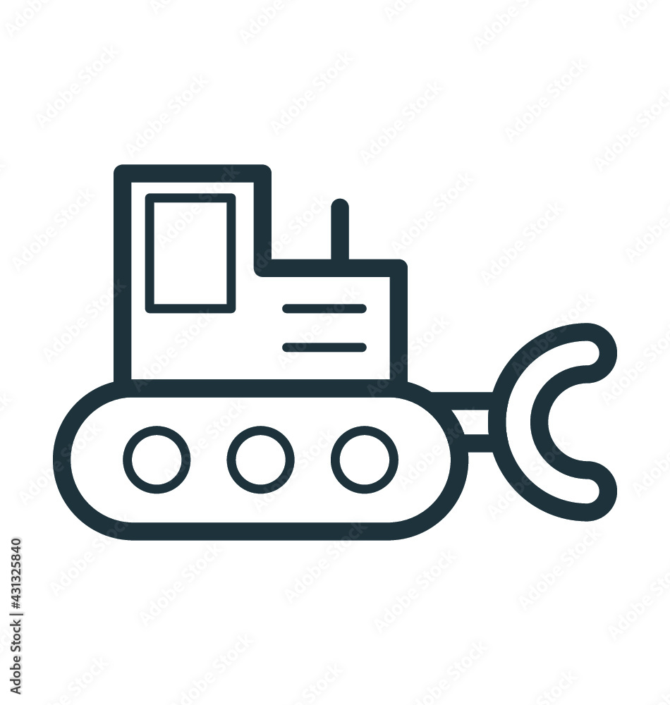 Excavator Cool Vector Icon Excavator Cool Vector Icon