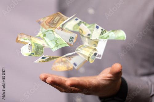 cashflow euro banknote bill...