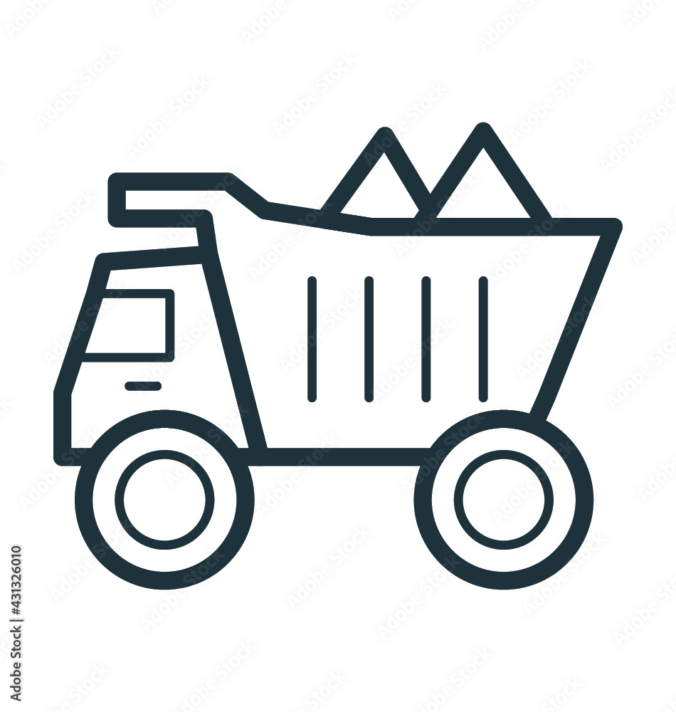 Concrete Vehicle Cool Vector Icon Concrete Vehicle Cool Vector Icon