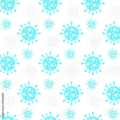 Coronavirus seamless pattern background. 