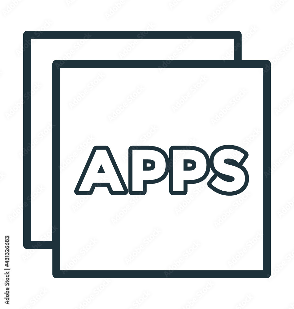 Apps File Vector Icon Apps File Vector Icon