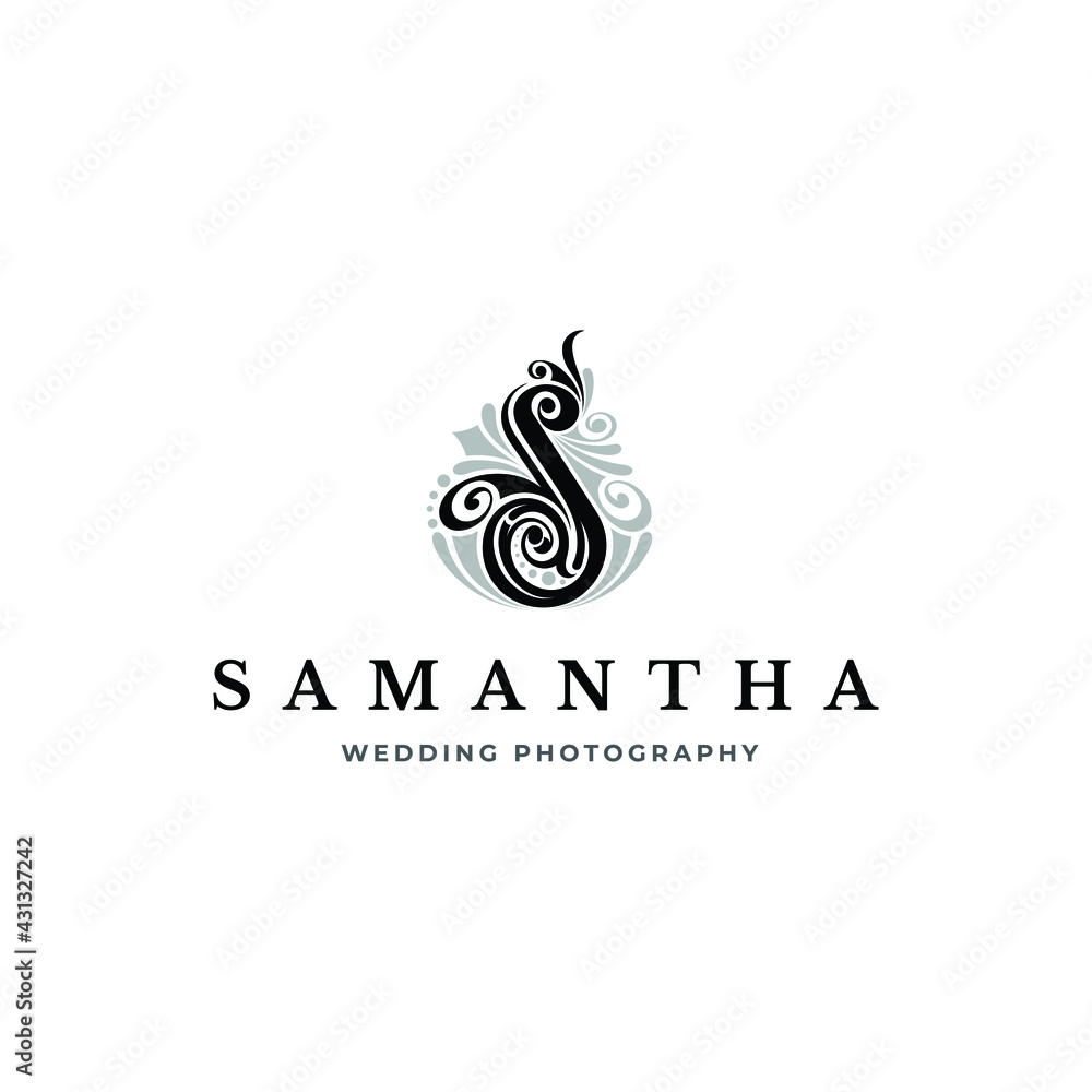 Obraz premium S Letter Logo S Lettermark Monogram - Typeface Type Emblem Character Trademark