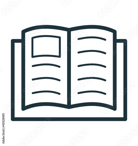 Open Book Vector Icon