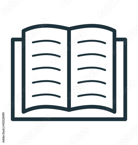 Open Book Vector Icon