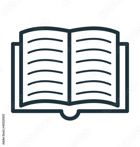 Open Book Vector Icon