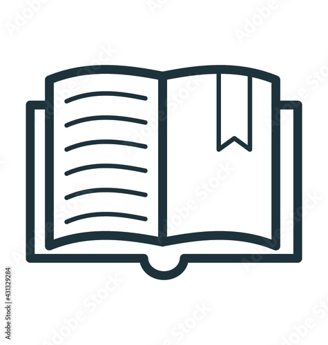 Open Book Vector Icon