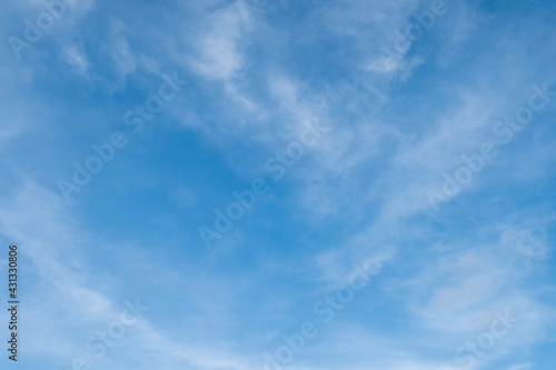 Beautiful Clear Blue sky and white cloud use for background,screen,wallpaper,pattern,poster concept.