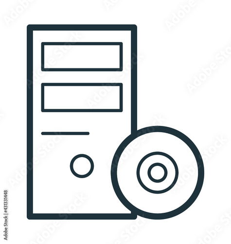 Pc Tower Vector Icon